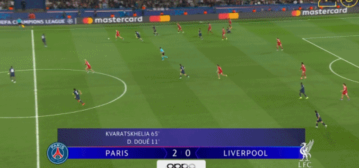 开云体育app-巴黎2-0利物浦，克瓦拉茨赫利亚一条龙，杜埃建功，利物浦0射正